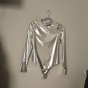 Silver One Piece Bodysuit